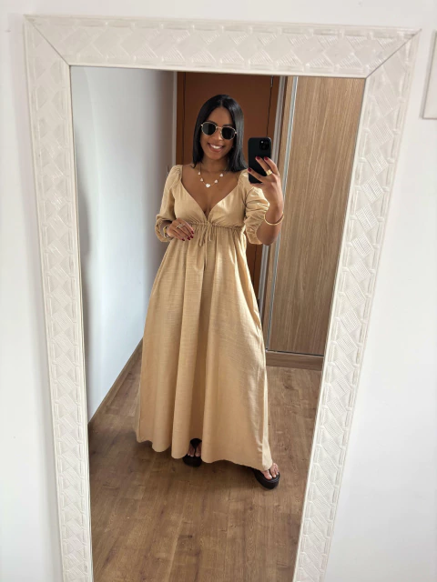 Vestido Lara - Bege - comprar online