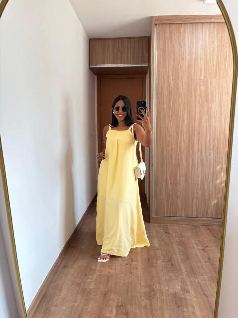 Vestido Jamile - Amarelo - comprar online
