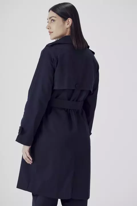 Trench Coat Plano Oversized Liso - Canal