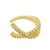 PIERCING FAKE CRUZADO CRAVEJADO NO OURO
