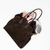 BOLSA MAXI VELUDO CAFÉ COURO LEGÍTIMO - loja online