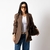 BOLSA MAXI VELUDO CAFÉ COURO LEGÍTIMO - comprar online