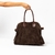 BOLSA MAXI VELUDO CAFÉ COURO LEGÍTIMO