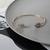 BRACELETE PONTA OVAL LISA BORDA CRAVEJADA MIX DE BANHO