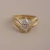 ANEL DUPLO NAVETE MOISSANITE PRATA 925