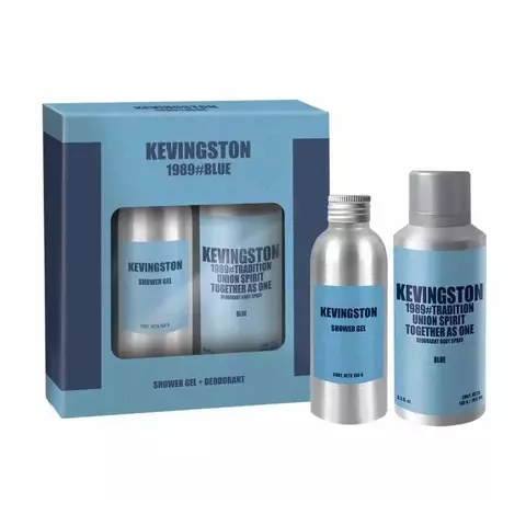 Kevingston Set 1989 Blue Shower Gel + DEO 2 Unid