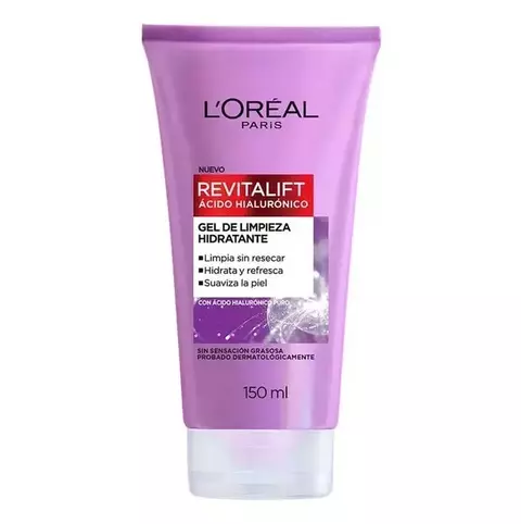 Loreal Paris Gel De Limpieza Hidratante Con Ácido Hialurónico Revitalift 150 Ml