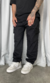 Jean MOM Cargo Negro Liso