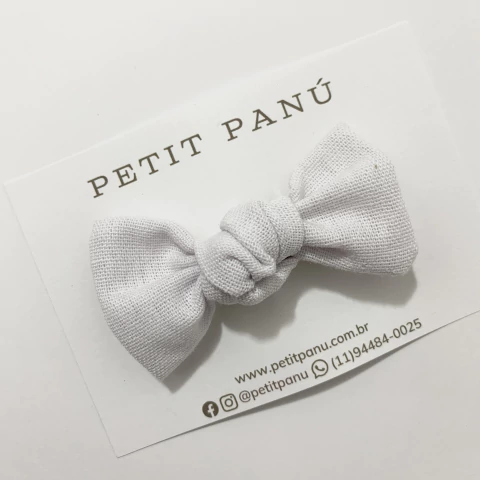 Laço Pétala Linho Branco | Tam P | Unitário - comprar online