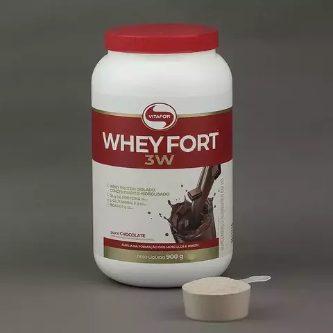 Whey fort 3W - 900g Chocolate - Vitafor