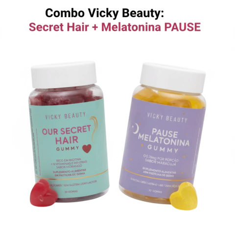 Combo Vicky Beauty: Secret Hair + Melatonina PAUSE