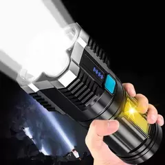 Lanterna Alta Potência de Alcance 4 Led Lanterna Usb Recarre