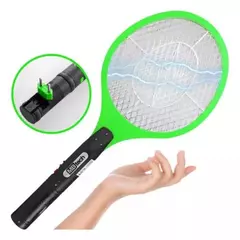 Raquete Elétrica Mata Mosquito Dengue Insetos Recarregável B - Drop Conexion
