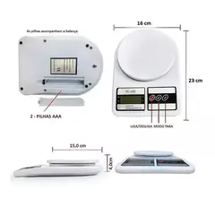 Balança Digital Cozinha Comida 3 g a 10 kg - Drop Conexion