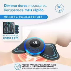 Kit Massageador + Tapete Elétrico Portátil Coluna - Drop Conexion