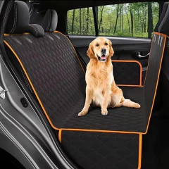 Capa Pet Protetora Assento Banco Traseiro Carro Antiderrapante - Duke & Dixie (Laranja)