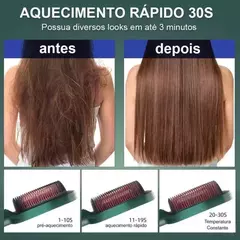Escova Alisadora Bivolt 5 em 1 Alisa Hidrata Modela Alinha e - Drop Conexion