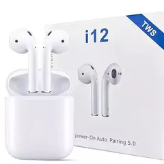 FONE DE OUVIDO i12 BLUETOOTH 5.0 TWS TOUCH COMPATIVEL IOS APPLE E ANDROID SOM DE ALTA DEFINIÇAO