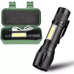 LANTERNA MINI TATICA COM LED XPE E COB RECARREGAVEL COM LUZ LATERAL BOM4303 LANTERNA MINI TATICA COM LED XPE E COB RECARREGAVEL COM LUZ LATERAL BOM430