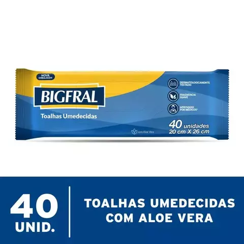 Toalhas Umedecidas Bigfral 40Uni