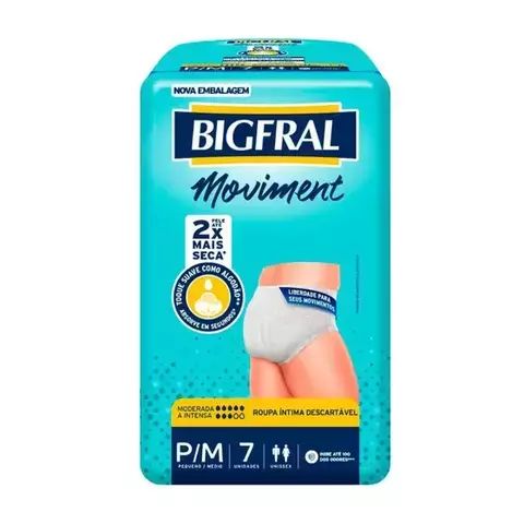 Fralda Geriátrica Bigfral Moviment c/7Uni
