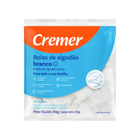Algodão Bola Cremer 50G