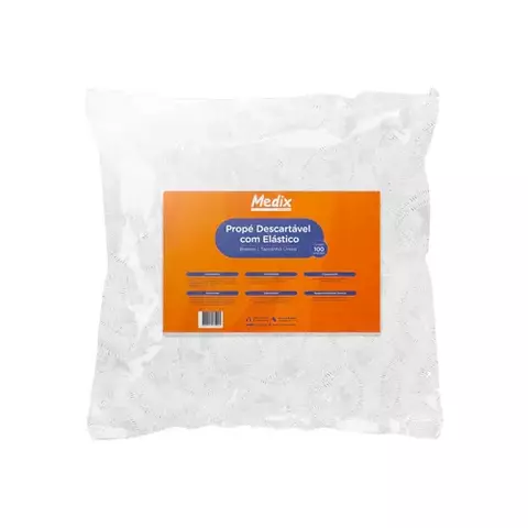Propé em Tnt Descatável Branco c/100Uni Medix