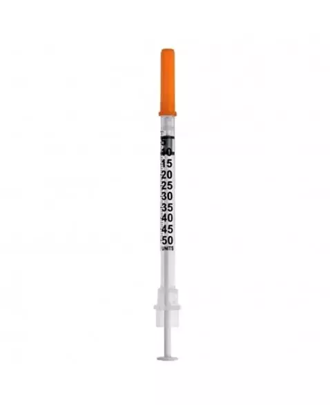 Seringa de Insulina 0,5ml c/Agulha Fixa Tam. 6x0,25 SR c/10un.