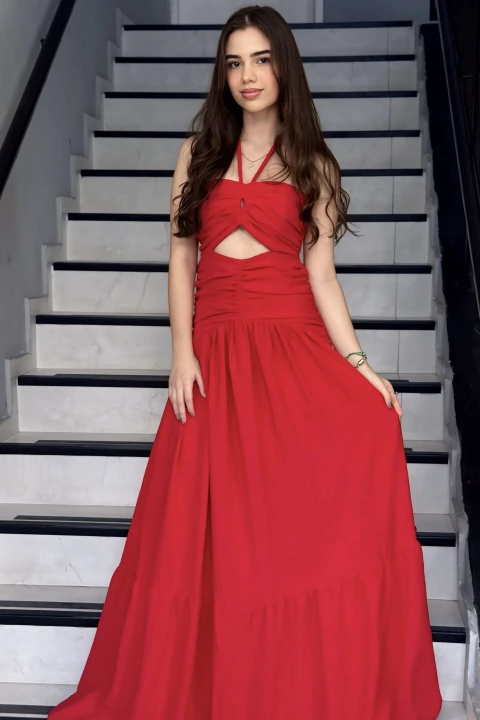 Vestido Longo Drapeado