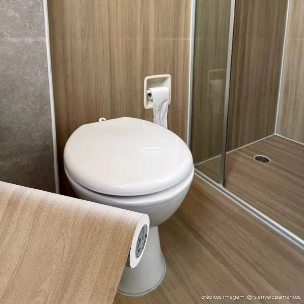 Adesivo para Piso Madeira Jequitibá 2303 - 1,22m largura