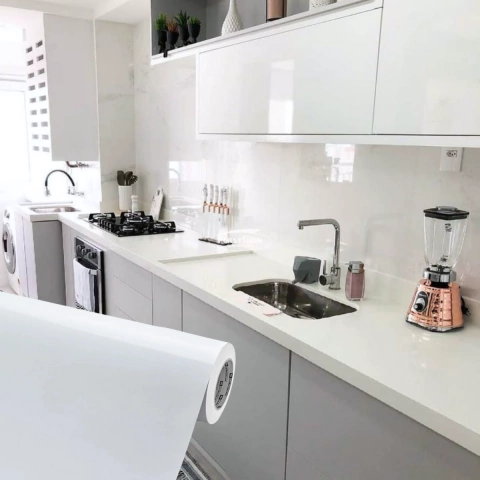 Adesivo Branco Brilho – Vinil Adesivo Decorativo 1,40m - comprar online