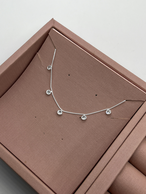 CHOKER CRISTAIS - PRATA 925