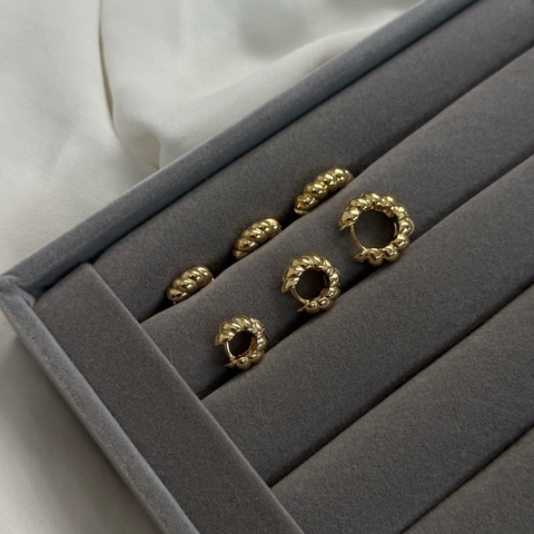 TRIO ARGOLAS BOLD CROISSANT - OURO - comprar online