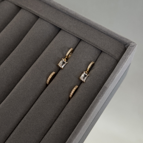 DUO CRISTAL RETANGULAR OURO - comprar online
