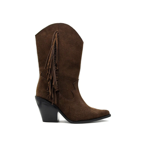 Bota Texana de Gamuza con Flecos Gravagna Art. 6226