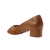 Imagem do Peep Toe Feminino de Couro com Salto Baixo