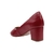 Peep Toe Feminino de Couro com Salto Grosso