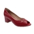 Peep Toe Feminino de Couro com Salto Grosso - comprar online