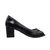 Imagem do Peep Toe Feminino de Couro com Salto Grosso