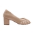 Peep Toe Feminino de Couro com Salto Grosso - comprar online