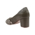 Imagem do Peep Toe Feminino de Couro com Salto Grosso