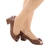 Peep Toe Feminino de Couro com Salto Baixo na internet