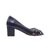 Peep Toe Feminino de Couro com Salto Grosso - loja online