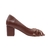 Peep Toe Feminino de Couro com Salto Grosso - loja online