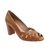 Imagem do Peep Toe Feminino de Couro com Salto Grosso