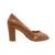 Peep Toe Feminino de Couro com Salto Grosso