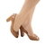 Peep Toe Feminino de Couro com Salto Grosso - comprar online