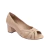 Peep Toe Feminino de Couro com Salto Baixo - loja online