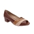 Peep Toe Feminino de Couro com Salto Baixo