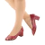 Peep Toe Feminino de Couro com Salto Grosso na internet